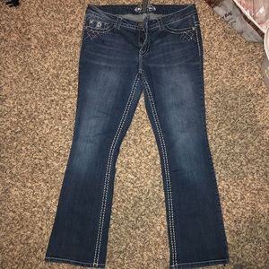 Dark Wash Paisley Sky Jeans